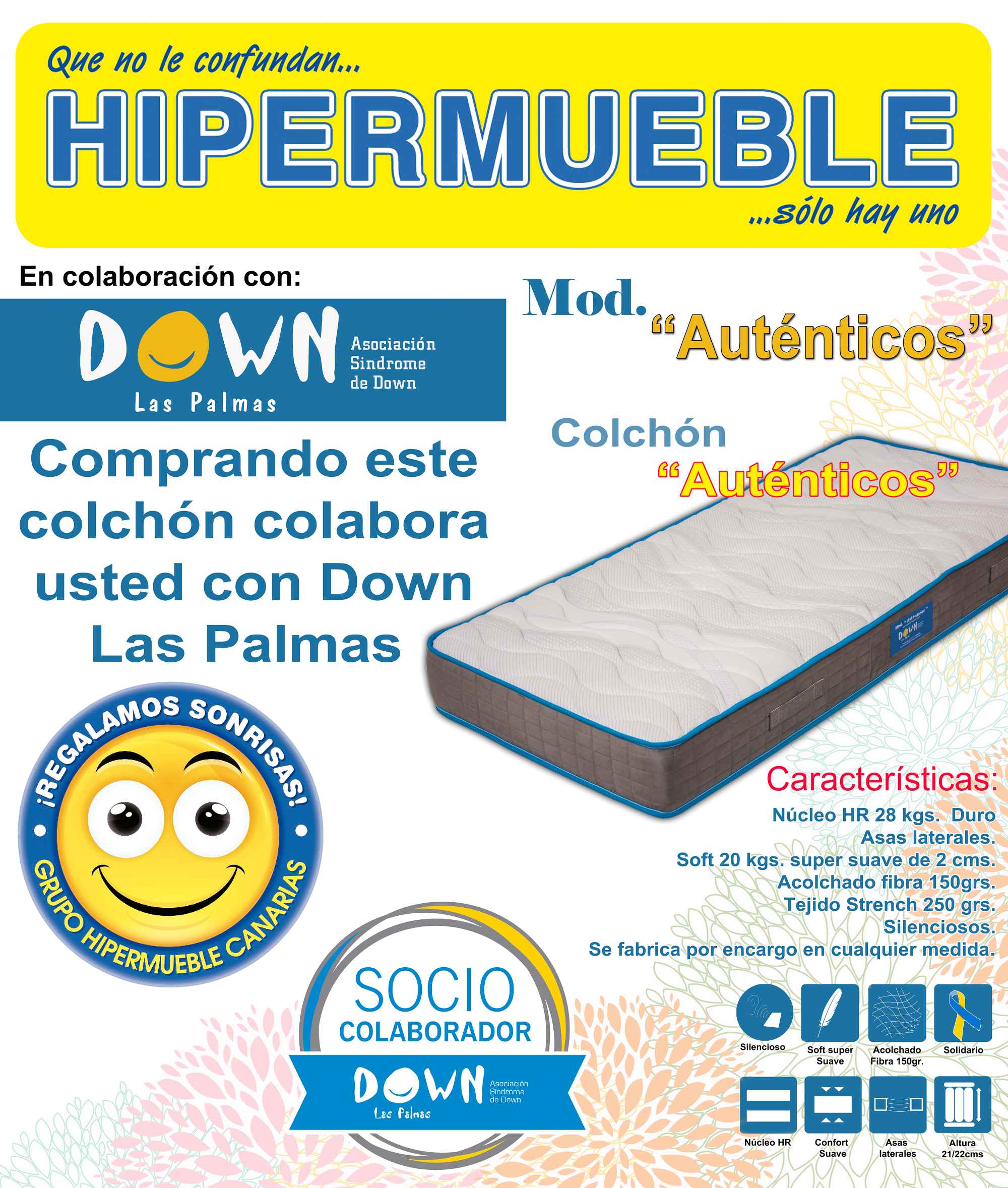 Colchón Mod. Auténticos. Disponible en varias medidas, desde: